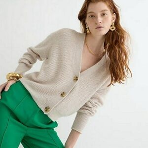 J. Crew Ribbed V Neck Cardigan